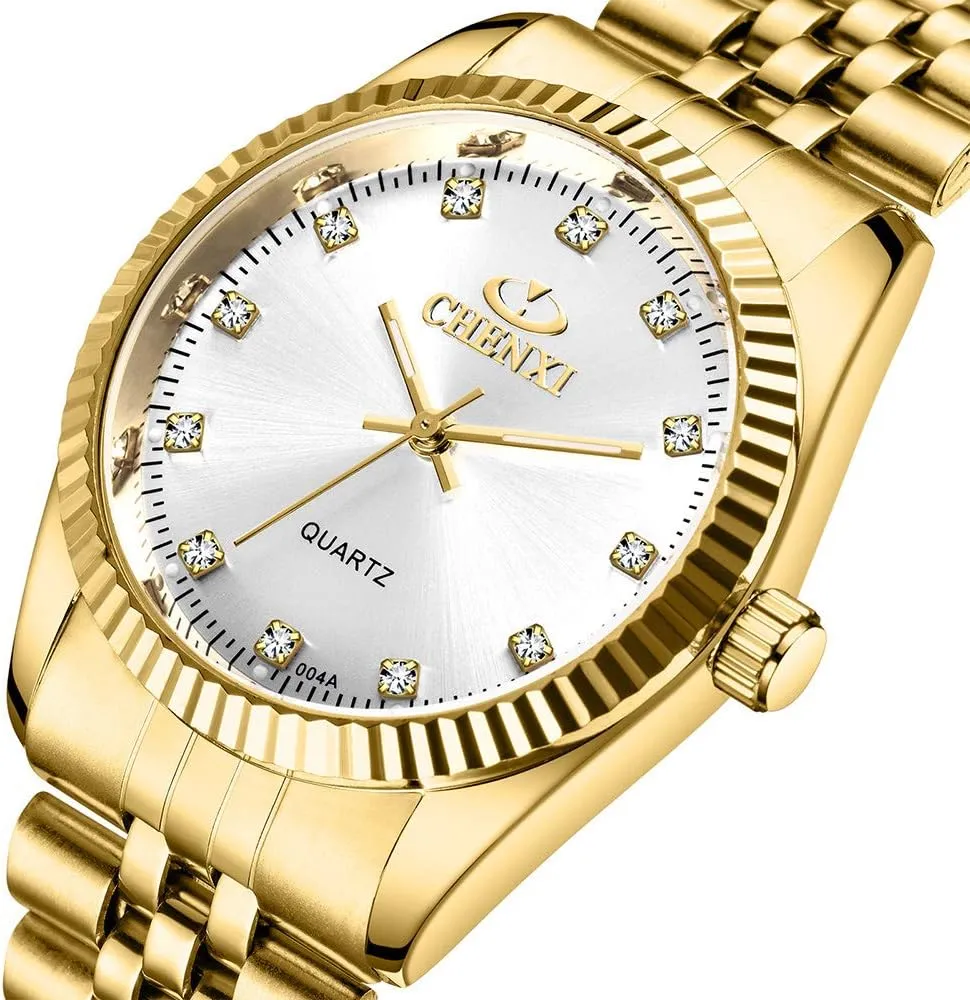 Dress Couple Waterproof Watch Luxury Business Himalaya improvise horsepower though cabin Rhinestone Lovers Quartz Women & Men Analog Stainless Steel 