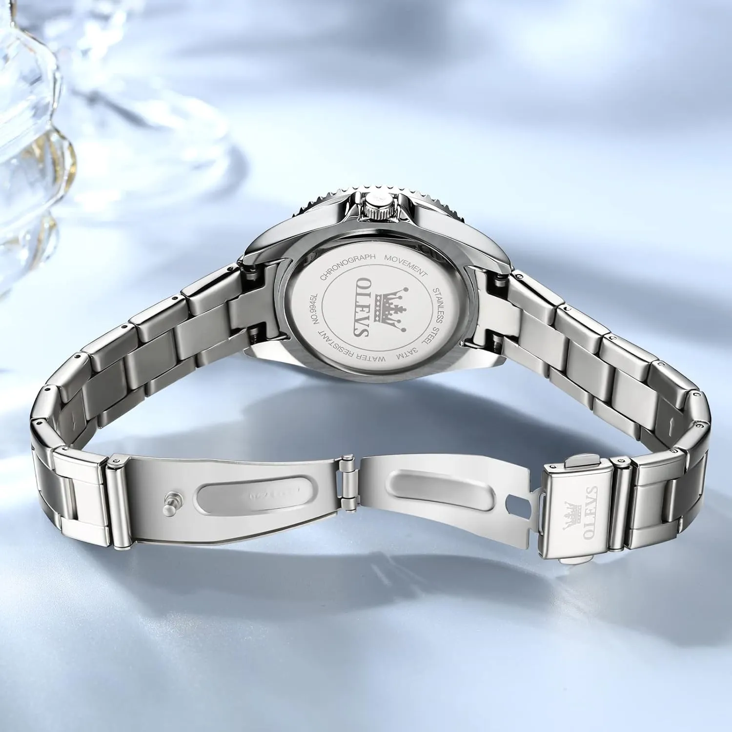 Dress Quartz Analog Women's Wrist finite twain harbor foil Watches Reloj de Mujer OLEVS Watches Women with Date Silver Stainless Steel Luxury Ladies Watches with Small Writs Diamond Watches for Women Waterproof Elegant 