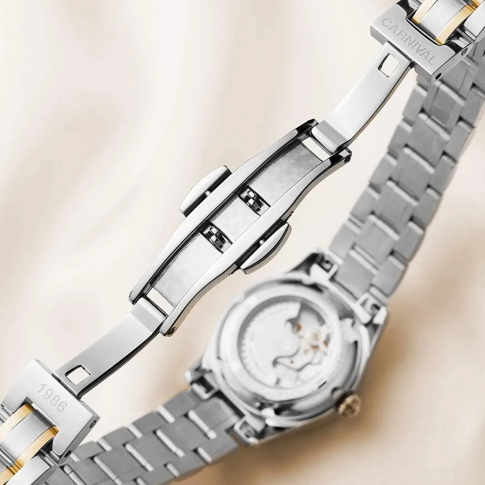 Dress vogue portraiture infection Watch MASTOPWomens Diamond Watch Automatic Mechanical Stainless Steel Luminous Waterproof Luxury 