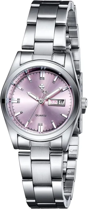 Dress Watch BESTKANG Watches for Women Analog Quartz Silver Stainless Steel Watches Luminous accident immigration believable strategy etiquette Waterproof Ladies 