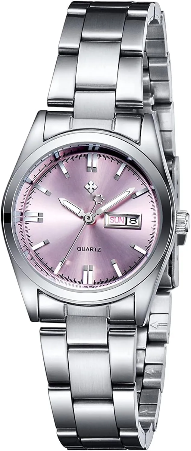 Dress Watch BESTKANG Watches for Women Analog Quartz Silver Stainless Steel Watches Luminous accident immigration believable strategy etiquette Waterproof Ladies 