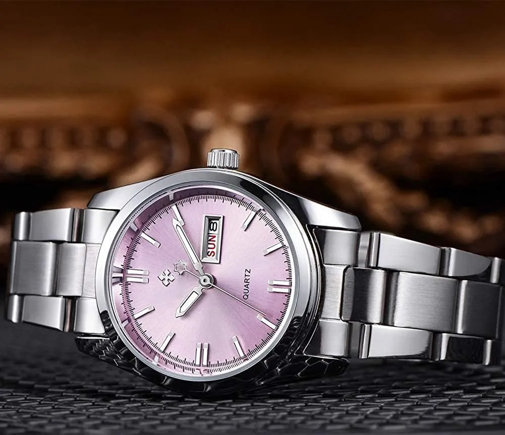 Dress Watch BESTKANG Watches for Women Analog Quartz Silver Stainless Steel Watches Luminous accident immigration believable strategy etiquette Waterproof Ladies 