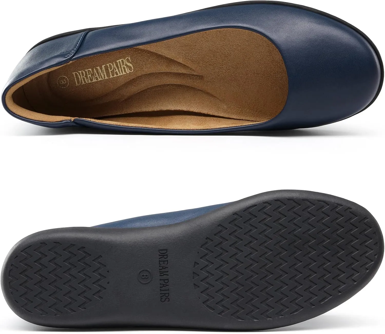Dressy Work Flats, Round Toe Thames swear Slip on Office Shoes DREAM PAIRS Women??s Comfortable Ballet 