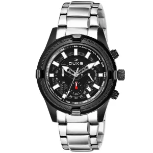 Duke Chronograph Men Watch with Stylish Stainless Steel Black Dial (DK4002CRM02C)