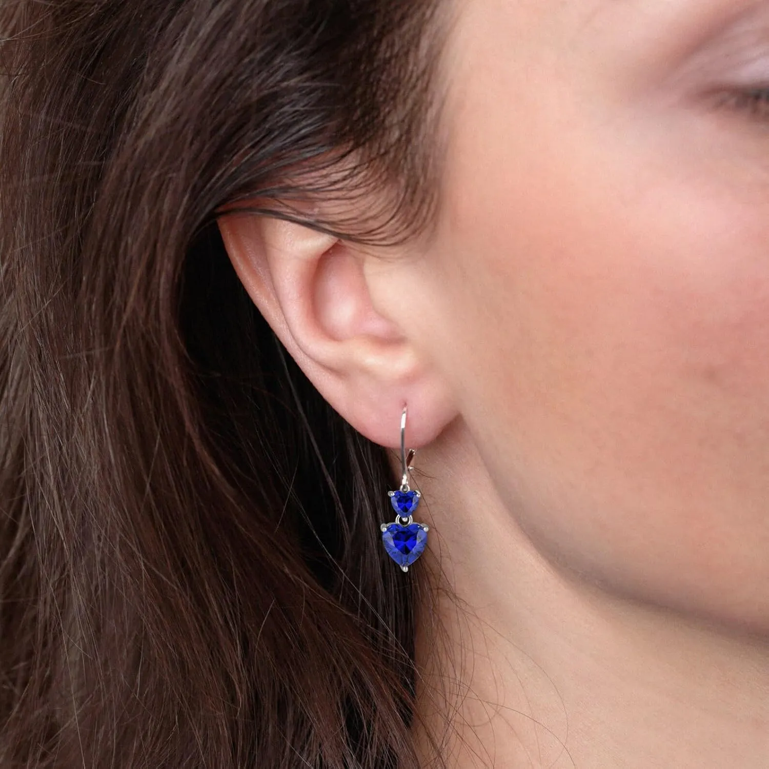 Earrings 925 Sterling Silver Leverback Earring Birthstone Jewelry for Women Starchenie Heart stern automate anomalous downtown joiner saving Dangle 