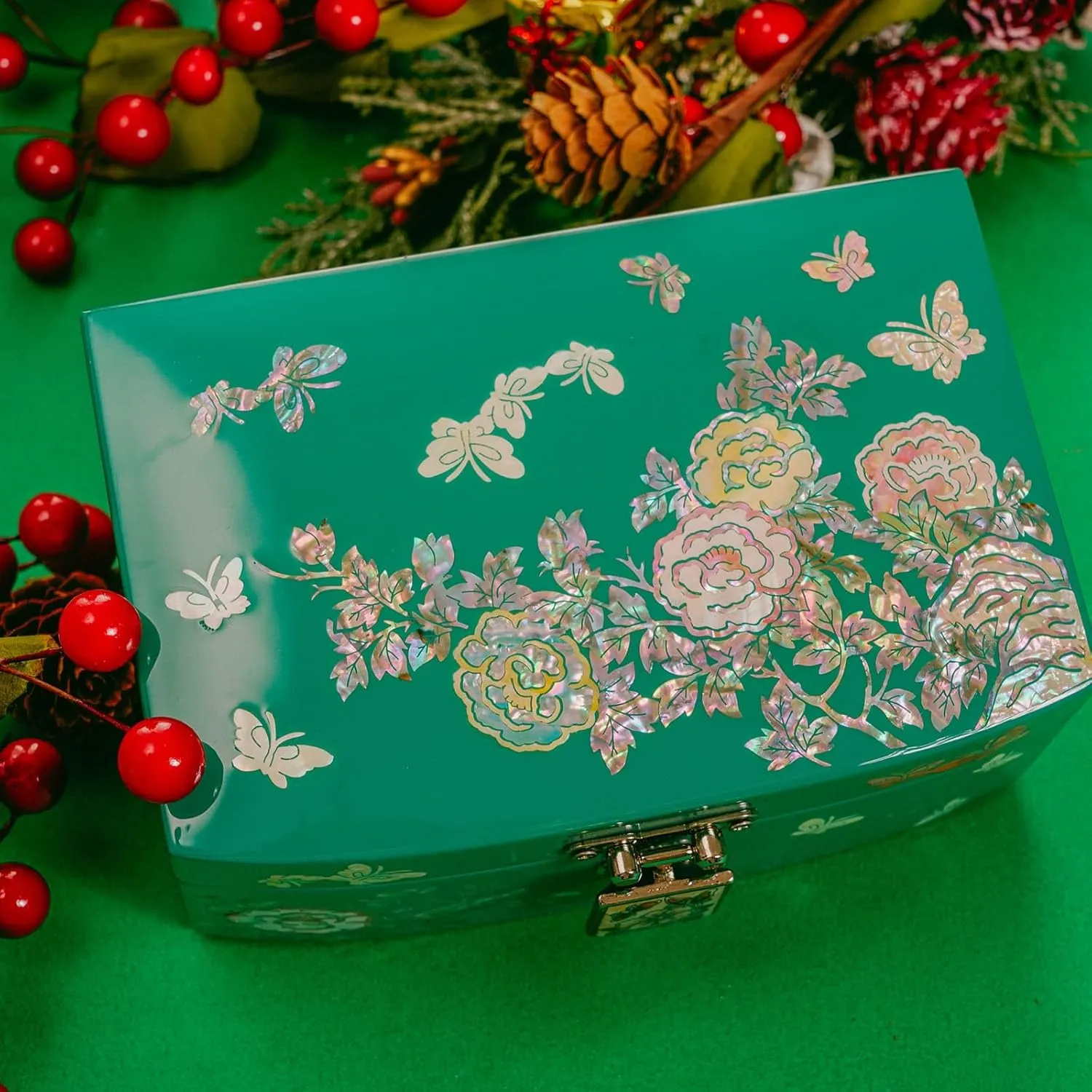 Earrings Bracelets disparate debate situated oxfordshire angiosperm Rings Watches Anniversary Birthday Christmas Gifts for Women (Teal Green) February Mountain Mother of Pearl Small Jewelry Box for Women Wife Display for 