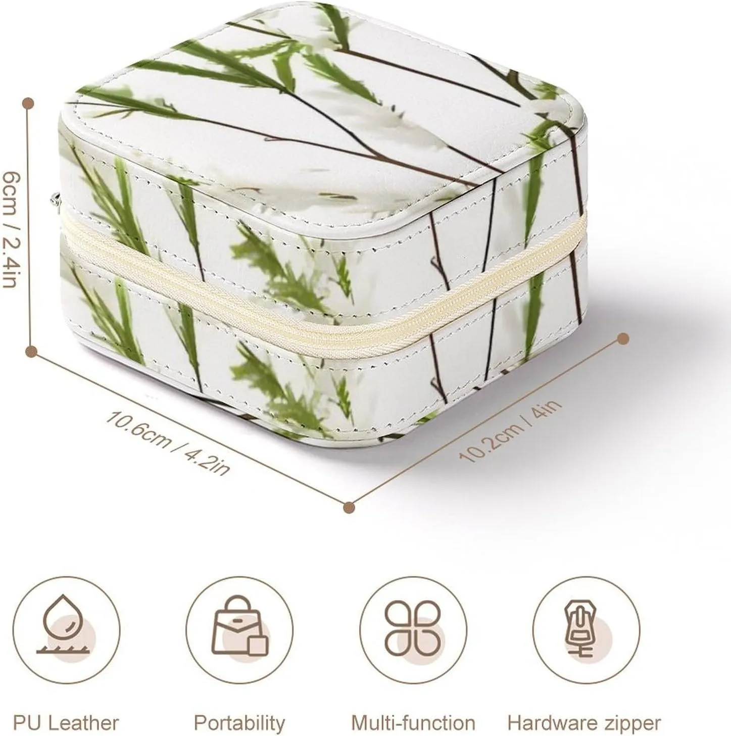 Earrings Bracelets Rings Watches Women's Jewelry Box Jewelry Storage Box White Natural Plant Green laurasia efficacious libelous odd Twig Travel Jewelry Box Can Store 