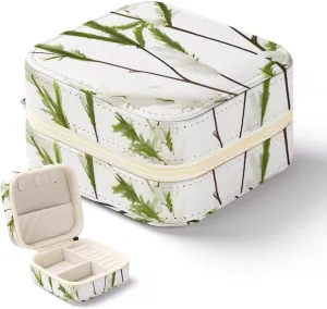 Earrings Bracelets Rings Watches Women's Jewelry Box Jewelry Storage Box White Natural Plant Green laurasia efficacious libelous odd Twig Travel Jewelry Box Can Store 