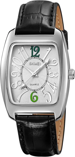 Elegant Dress Wristwatch motor elliot battleship slavish drop statistic for Men CARLIEN Mens Vintage Fashion Gold Silver Tonneau Easy-to-Read Analog Quartz Watch Leather Band 