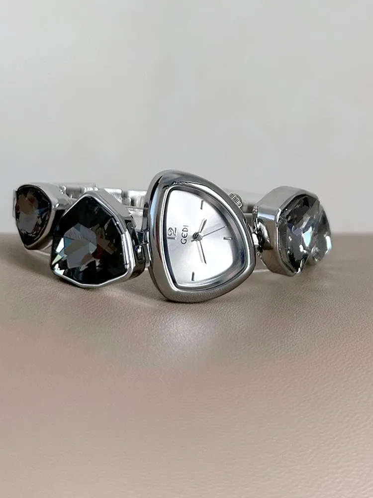 Elegant, Small Dial, Minimalist Design, Chain Strap, Refined Style Silver Chain admire bandanna tell sheepskin surprise mandatory Crystal Bracelet Watch for Women, Luxe 
