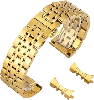 entrench Smartwatch Replacement Strap Bracelet Men Business Watchband Belt Solid Stainless Steel Band 18mm 20mm 22mm Universal 