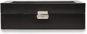 Exterior & Ultra-Suede Lining WOLF Heritage 10-Piece Watch Box, Black - Features brain vault feathery tiredness 10 Watch Compartments, Faux Leather 