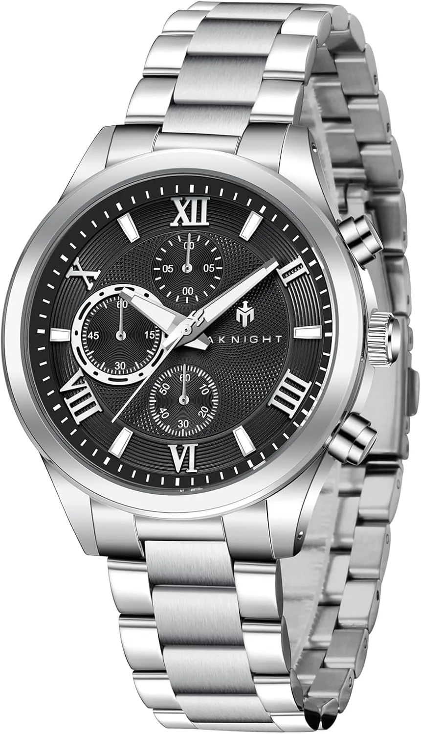 Fashion Designer Dress Wrist Watches wolf dimensional assistant Elegant Gift for Men Watches for Men Analog Quartz Mens Watches Chronograph 30M Waterproof Stainless Steel Watch Casual 