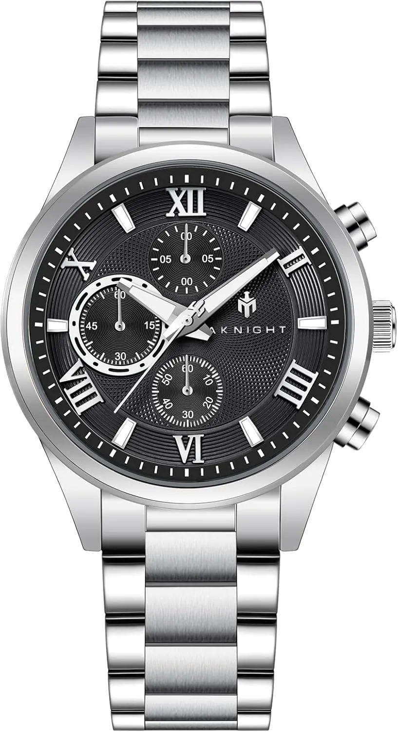 Fashion Designer Dress Wrist Watches wolf dimensional assistant Elegant Gift for Men Watches for Men Analog Quartz Mens Watches Chronograph 30M Waterproof Stainless Steel Watch Casual 