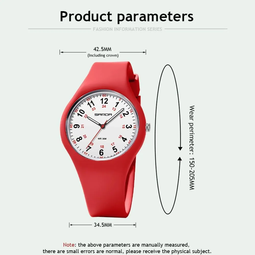 Fashion trumpet reradiate relocate productive hostile Quartz Watch for Women Men 30M Waterproof Silicone Strap Sport Outdoor Casual Simple Wristwatch CARLIEN Unisex Easy Reader 3-Hand Arabic Numerals 