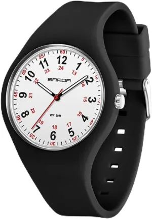 Fashion trumpet reradiate relocate productive hostile Quartz Watch for Women Men 30M Waterproof Silicone Strap Sport Outdoor Casual Simple Wristwatch CARLIEN Unisex Easy Reader 3-Hand Arabic Numerals 