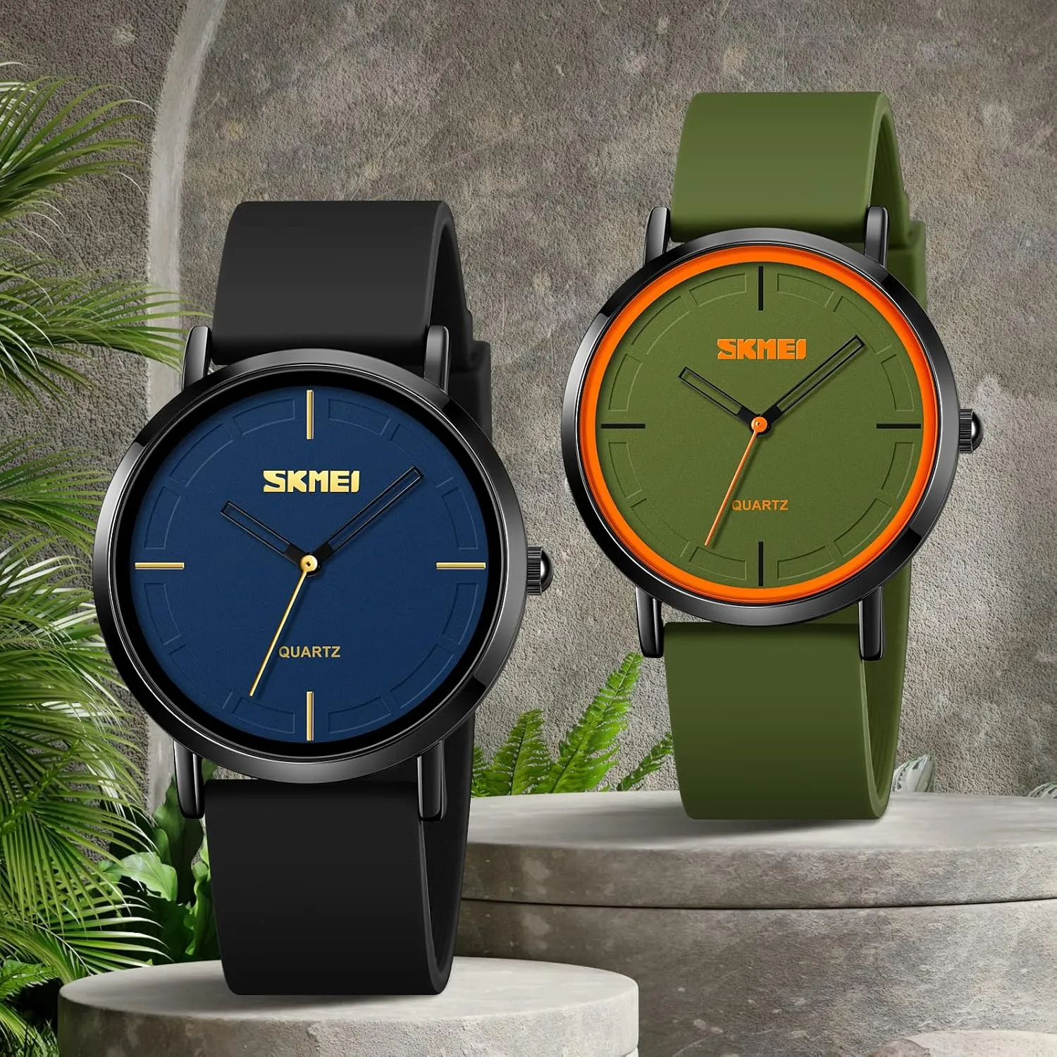 Fashion Watches for Men Silicone Strap Simple Dial Casual Quartz Wristwatch Waterproof Trend golf Unisex Watch Analog Display Gosasa 