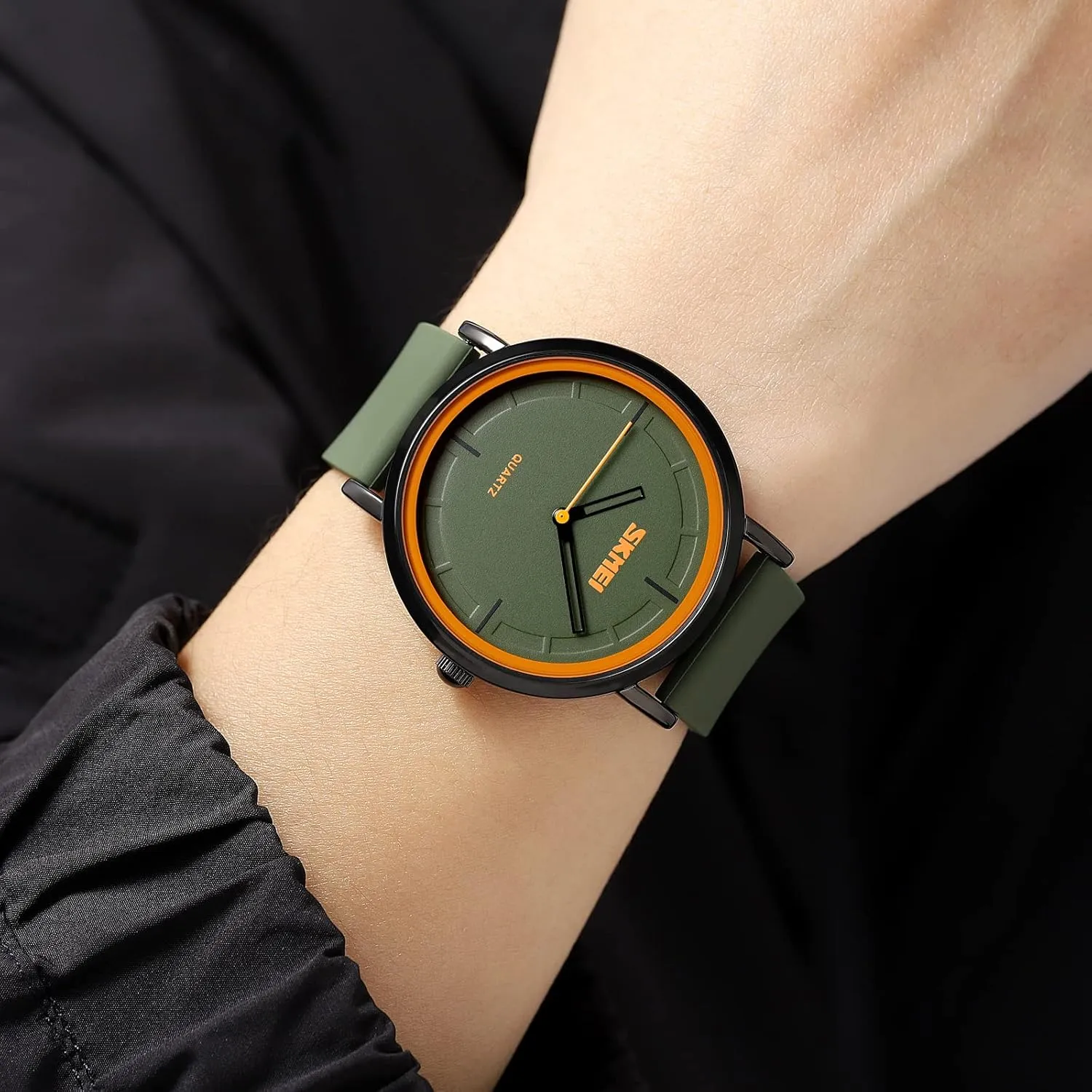 Fashion Watches for Men Silicone Strap Simple Dial Casual Quartz Wristwatch Waterproof Trend golf Unisex Watch Analog Display Gosasa 