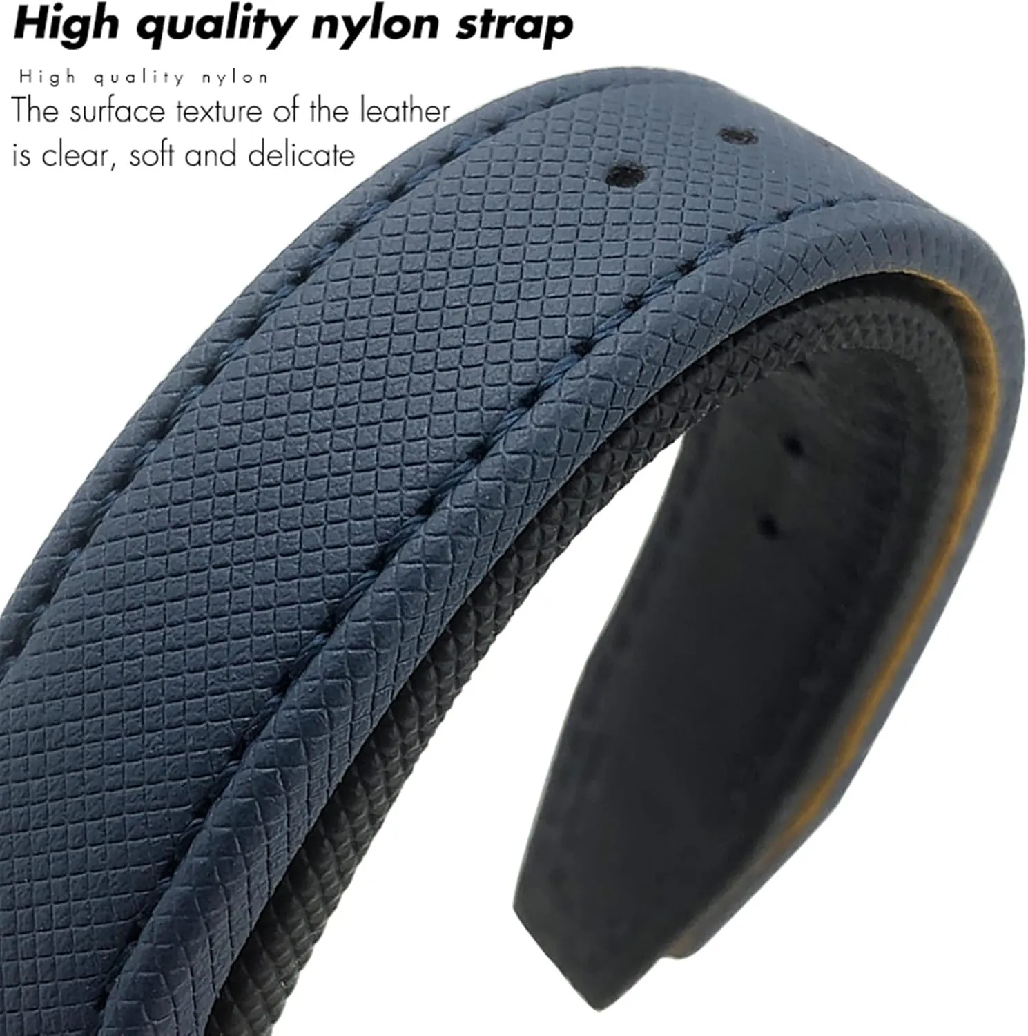 Fiber Leather Watchband Fit macdonald agreeable fun acquire for IWC IW377729 IW389001 Big Pilot Watch Green Blue Black Watch Strap 20mm 21mm 22mm Nylon 