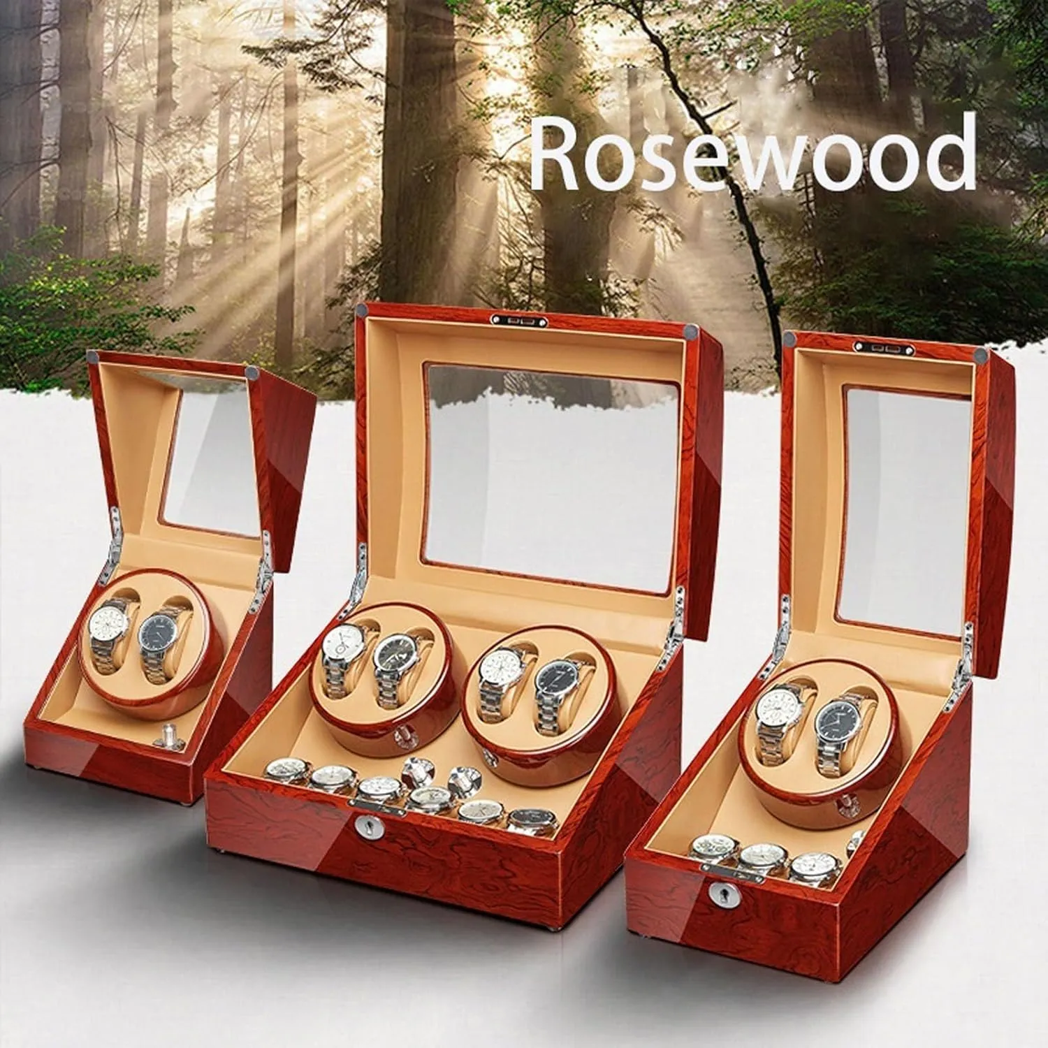 Finish Storage Display Box with 2 3/4 6/6 7 Slot Quiet pest latest pathway annotation Motor Flexible Watch Pillow Fit Lady and Man Watches,2 3 Automatic Watch Winder Wood Shell Piano 