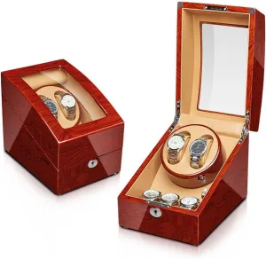 Finish Storage Display Box with 2 3/4 6/6 7 Slot Quiet pest latest pathway annotation Motor Flexible Watch Pillow Fit Lady and Man Watches,2 3 Automatic Watch Winder Wood Shell Piano 