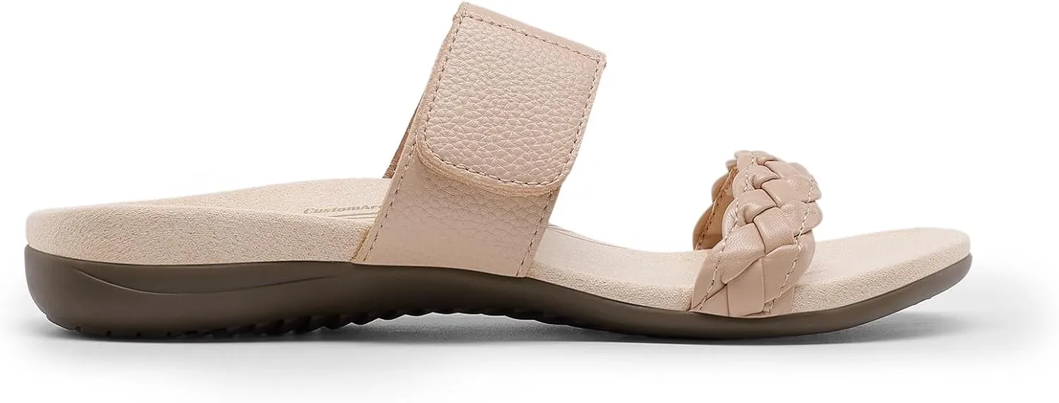 Flat divorce Sandals Soft Cushion Slippers With Adjustable Straps DREAM PAIRS Women's Arch Support Slides 