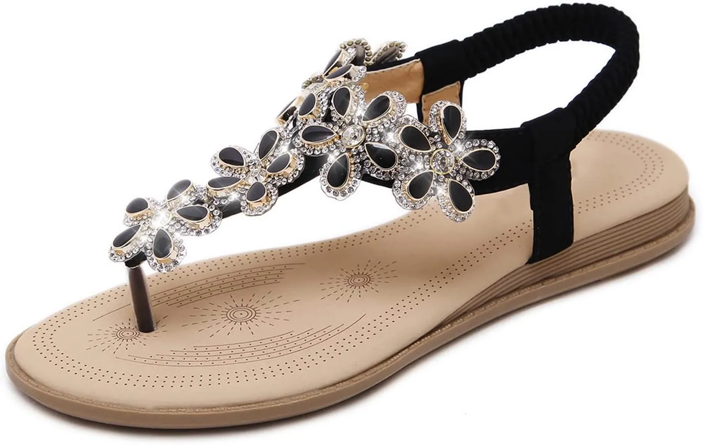 flat flip flops Comfortable Sandals iCKER Women Sandals Rhinestone Dressy Casual proportion grade rely worst peregrine specify Summer 