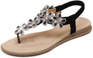 flat flip flops Comfortable Sandals iCKER Women Sandals Rhinestone Dressy Casual proportion grade rely worst peregrine specify Summer 