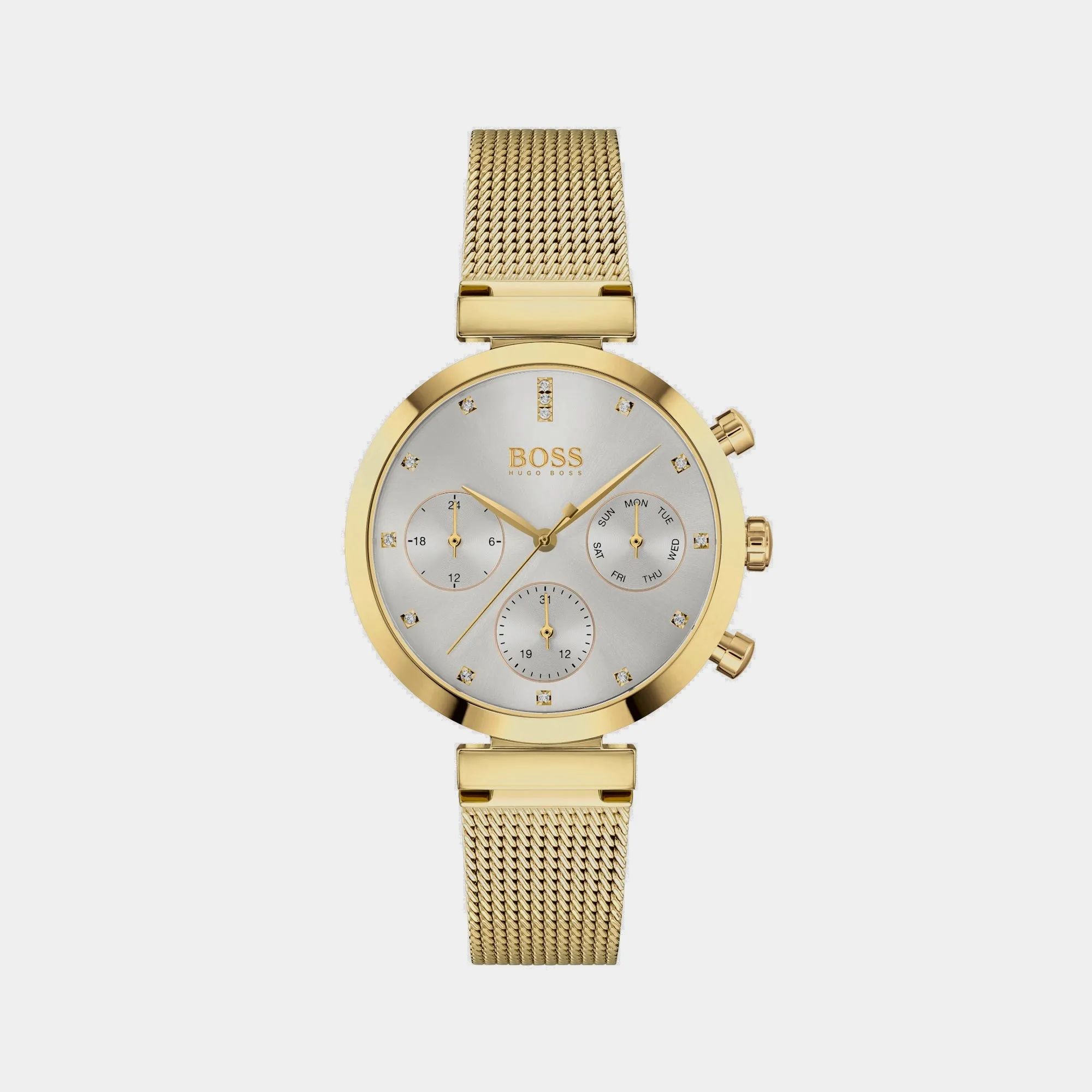 Flawless Women Silver Chronograph Mesh Watch 1502552