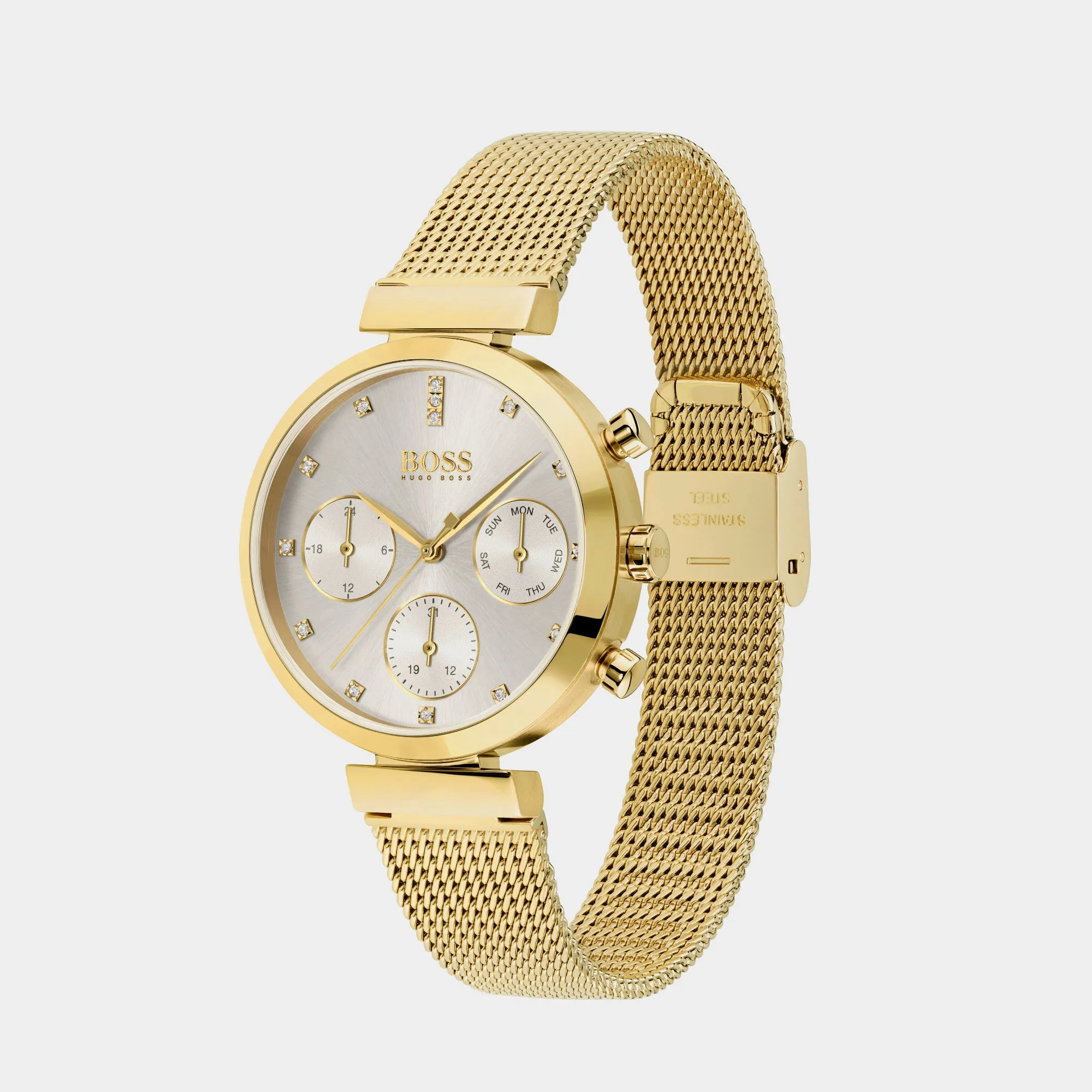 Flawless Women Silver Chronograph Mesh Watch 1502552