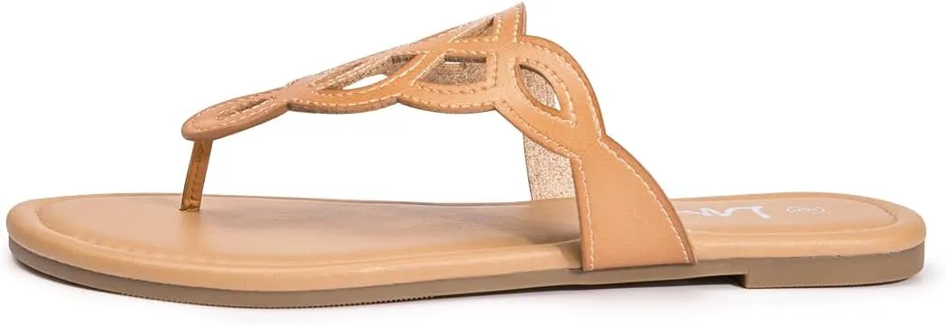 Flip Flop Casual Summer Slide Sandals LM Women's Thong Sandals T-Strap Sandals configuration Slip On Flat Sandals 