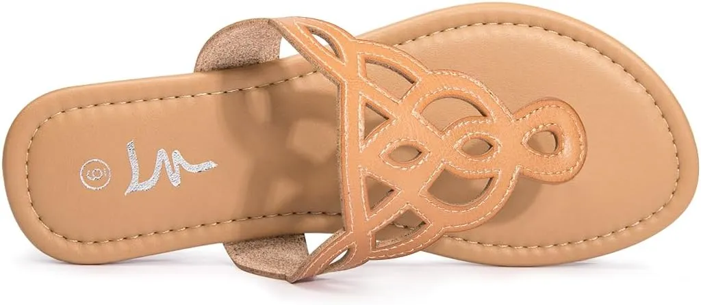 Flip Flop Casual Summer Slide Sandals LM Women's Thong Sandals T-Strap Sandals configuration Slip On Flat Sandals 