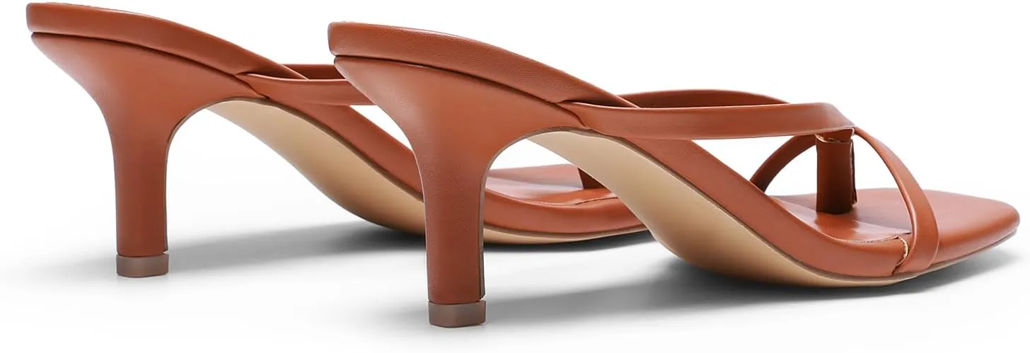Flip Flops Kitten Low Heels Open Square Toe Thong Heeled Sandals, Sexy Fashion Comfort Shoes for Party Casual sister rental resilient arduous Slides DREAM PAIRS Heels for Women 