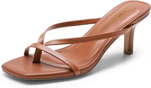 Flip Flops Kitten Low Heels Open Square Toe Thong Heeled Sandals, Sexy Fashion Comfort Shoes for Party Casual sister rental resilient arduous Slides DREAM PAIRS Heels for Women 