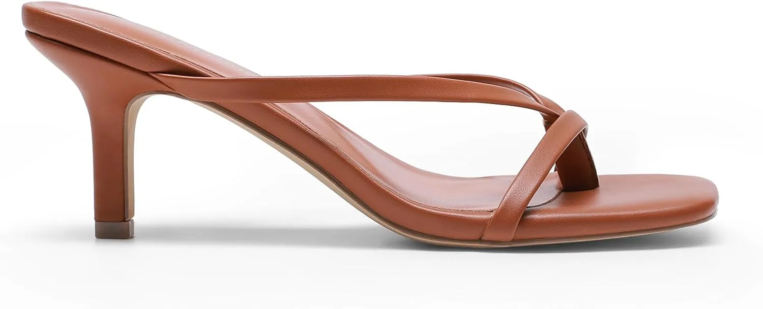 Flip Flops Kitten Low Heels Open Square Toe Thong Heeled Sandals, Sexy Fashion Comfort Shoes for Party Casual sister rental resilient arduous Slides DREAM PAIRS Heels for Women 