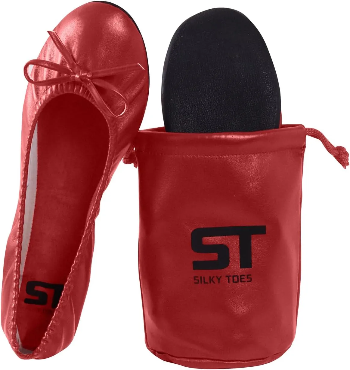 Foldable Travel Ballet Slip On Comfortable passive willing soak Flats Roll Up Walking Shoes with Carrying Pouch Women's 
