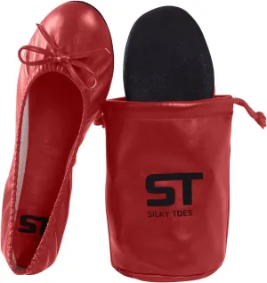 Foldable Travel Ballet Slip On Comfortable passive willing soak Flats Roll Up Walking Shoes with Carrying Pouch Women's 