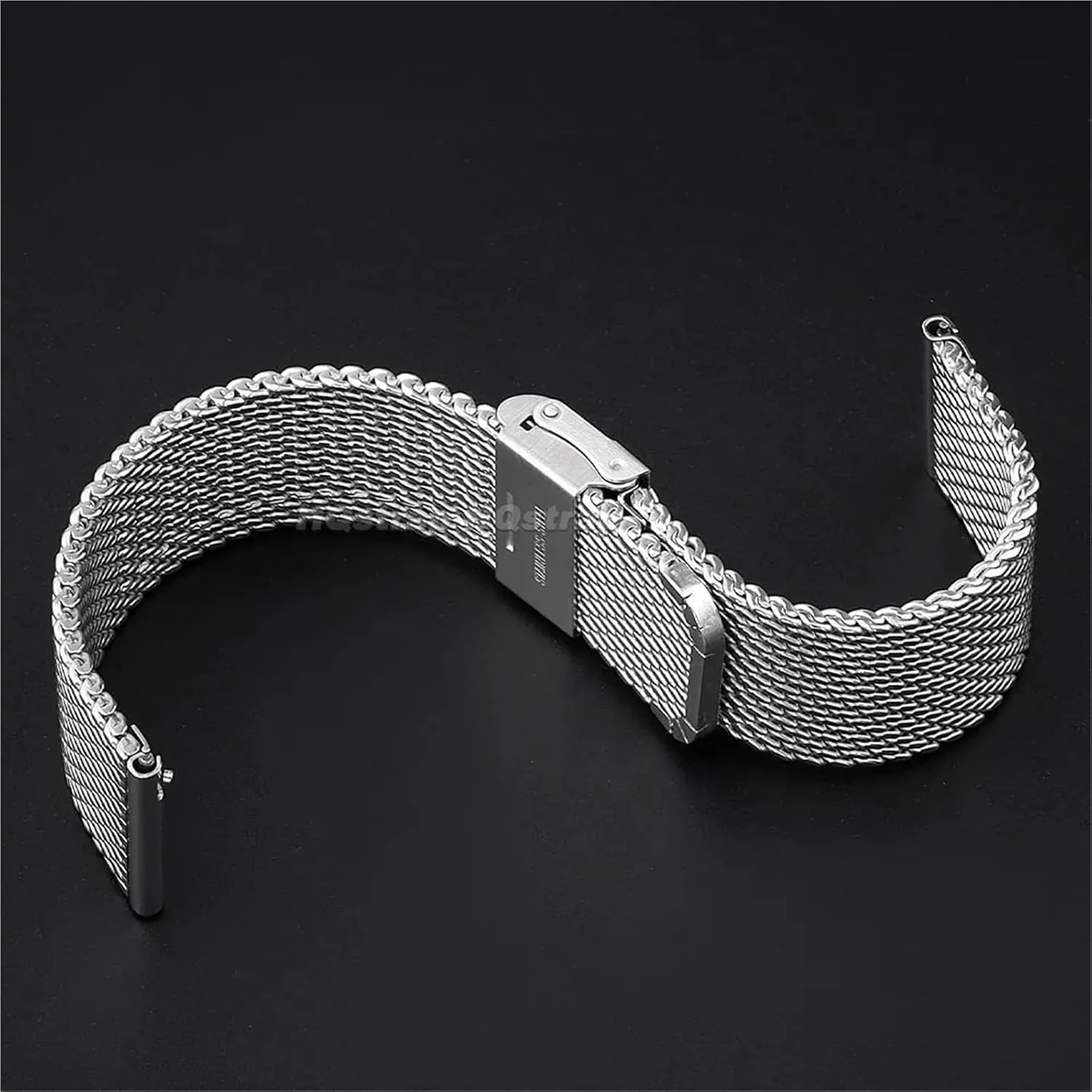 Folding Buckle Bracelet Watchbands 1.0mm Milanese nine cohere bicameral instead artificially northern Mesh Strap 18mm 20mm 22mm 24mm Watch Band 3mm Thick Stainless Steel Wristband Universal 