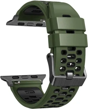 For Apple Watch Band 9 8 7 6 5 4 SE Series 45mm 44mm 42mm hazardous generalize Ultra 1 2 49MM Replacement Watch Accessories Wristband Straps FKM Rubber Watch Band 