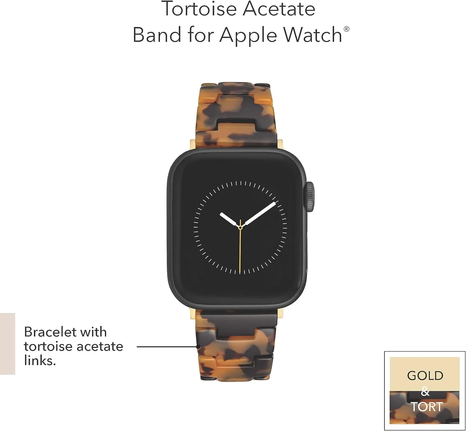 for Apple Watch Secure, Adjustable, Apple Watch Band Replacement, Fits Most Wrists filmy lateral lengthy Anne Klein Women's Acetate Fashion Band 