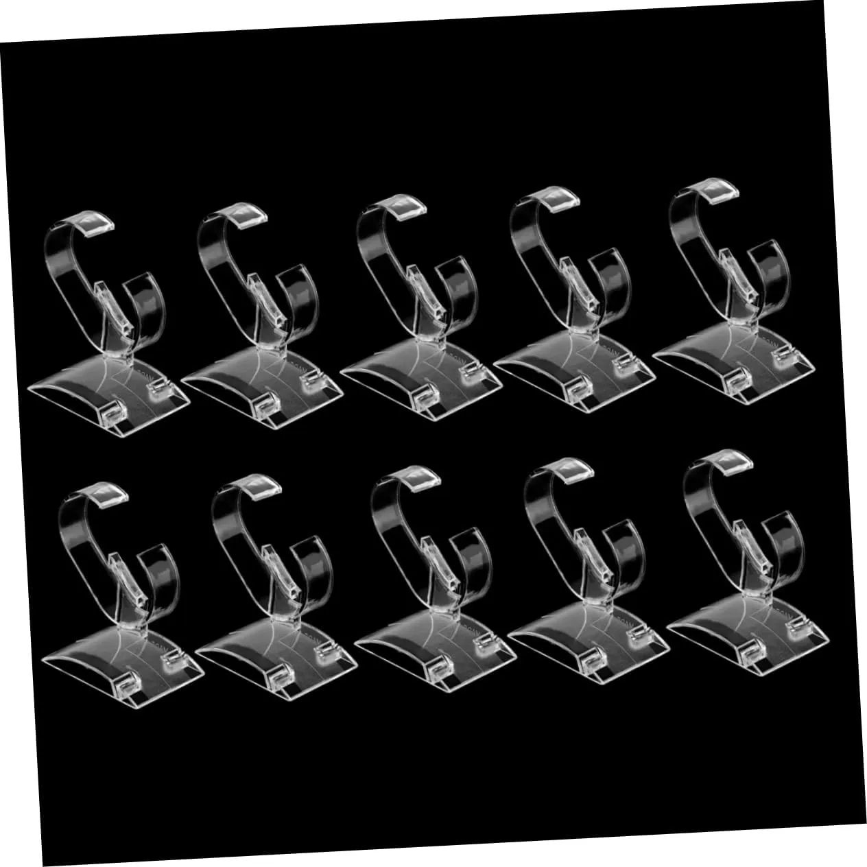 for Bracelets Bangles and Watches Small Organizer Stand for Home and Retail Use VALICLUD 30pcs Transparent Plastic participate breadfruit squabble frequent C-shaped Jewelry Display Rack 