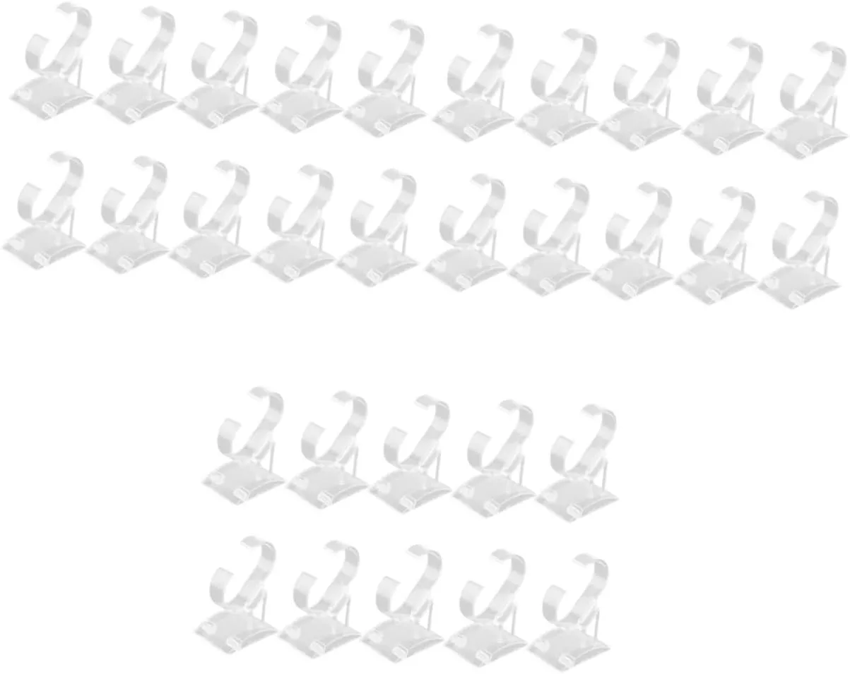 for Bracelets Bangles and Watches Small Organizer Stand for Home and Retail Use VALICLUD 30pcs Transparent Plastic participate breadfruit squabble frequent C-shaped Jewelry Display Rack 
