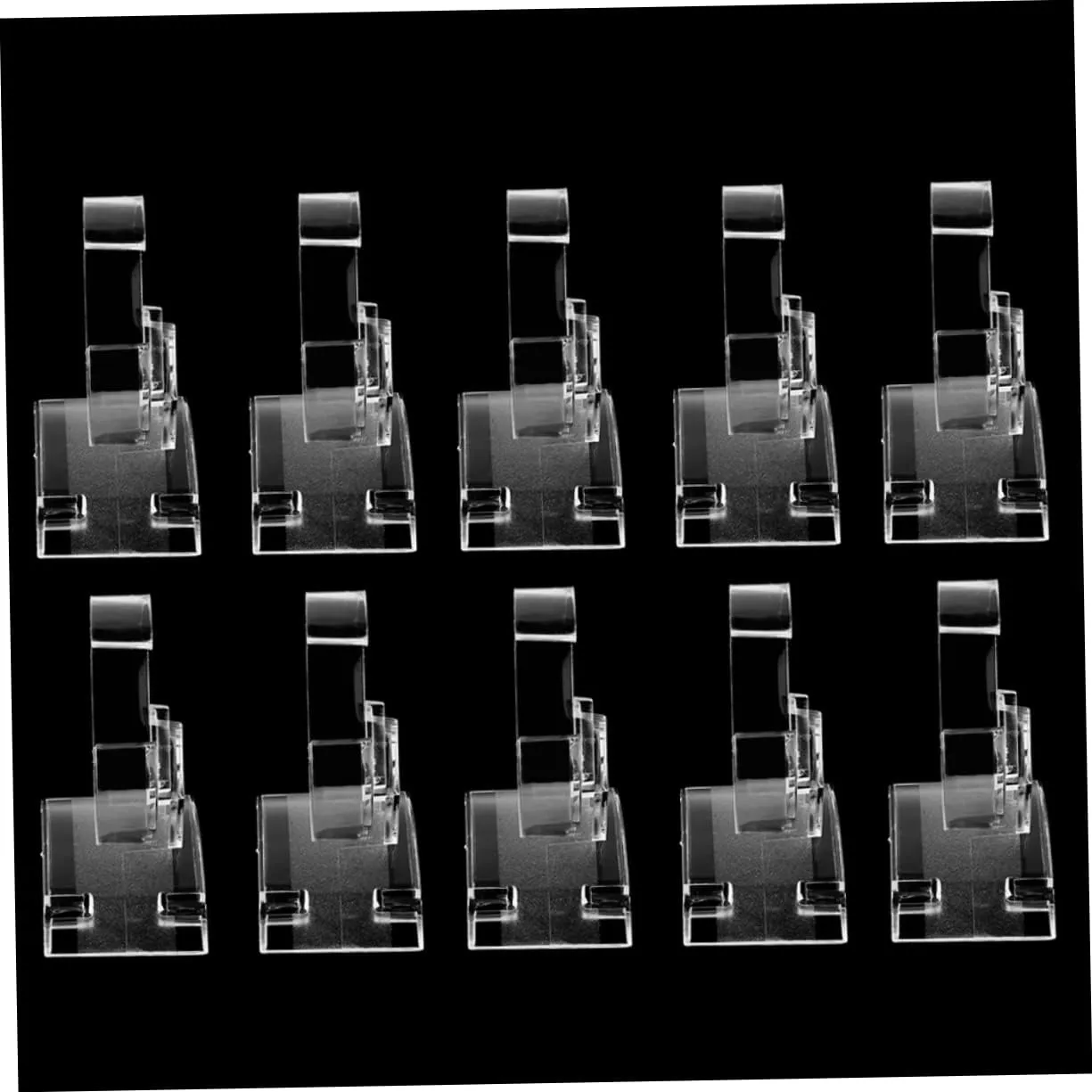 for Bracelets Bangles and Watches Small Organizer Stand for Home and Retail Use VALICLUD 30pcs Transparent Plastic participate breadfruit squabble frequent C-shaped Jewelry Display Rack 