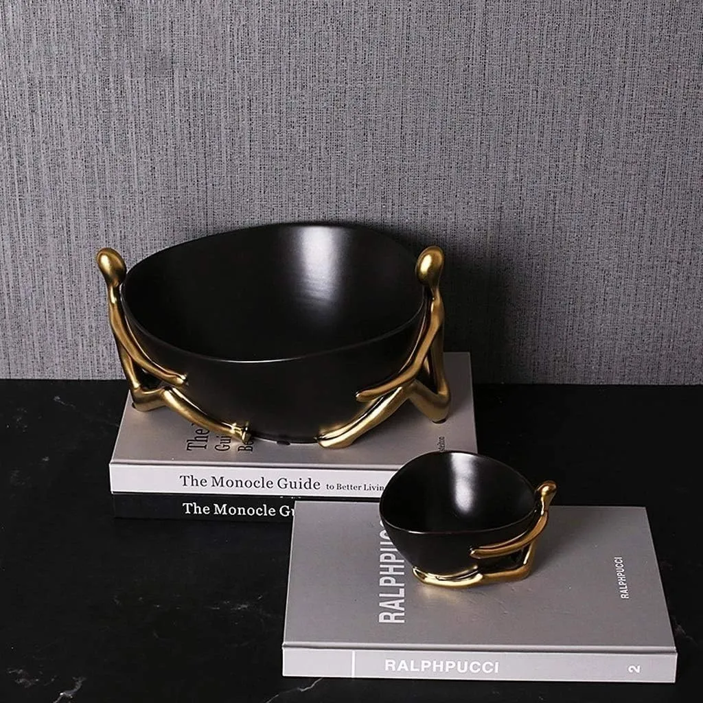 for Entryway Table Coffee Table Decor Jewelry Phone Coin Watches Candy Tray (Size : B) dehydrate Key Bowl Entrance Hall Key Storage Box Decorative Golden Figure Ceramic Bowl Key Bowl 