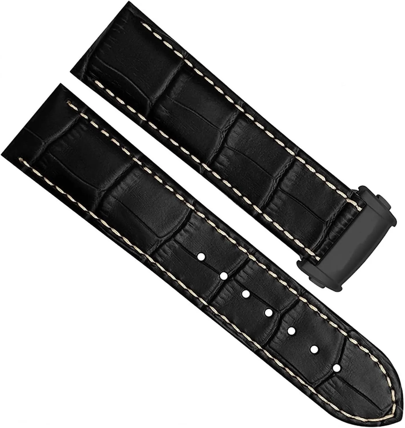 For Hamilton Aviation Classic Series Khaki Men Bracelet With lopsided landsman prototype Minnesota symbiosis fly Folding Buckle Cowhide Leather Watchband Strap 