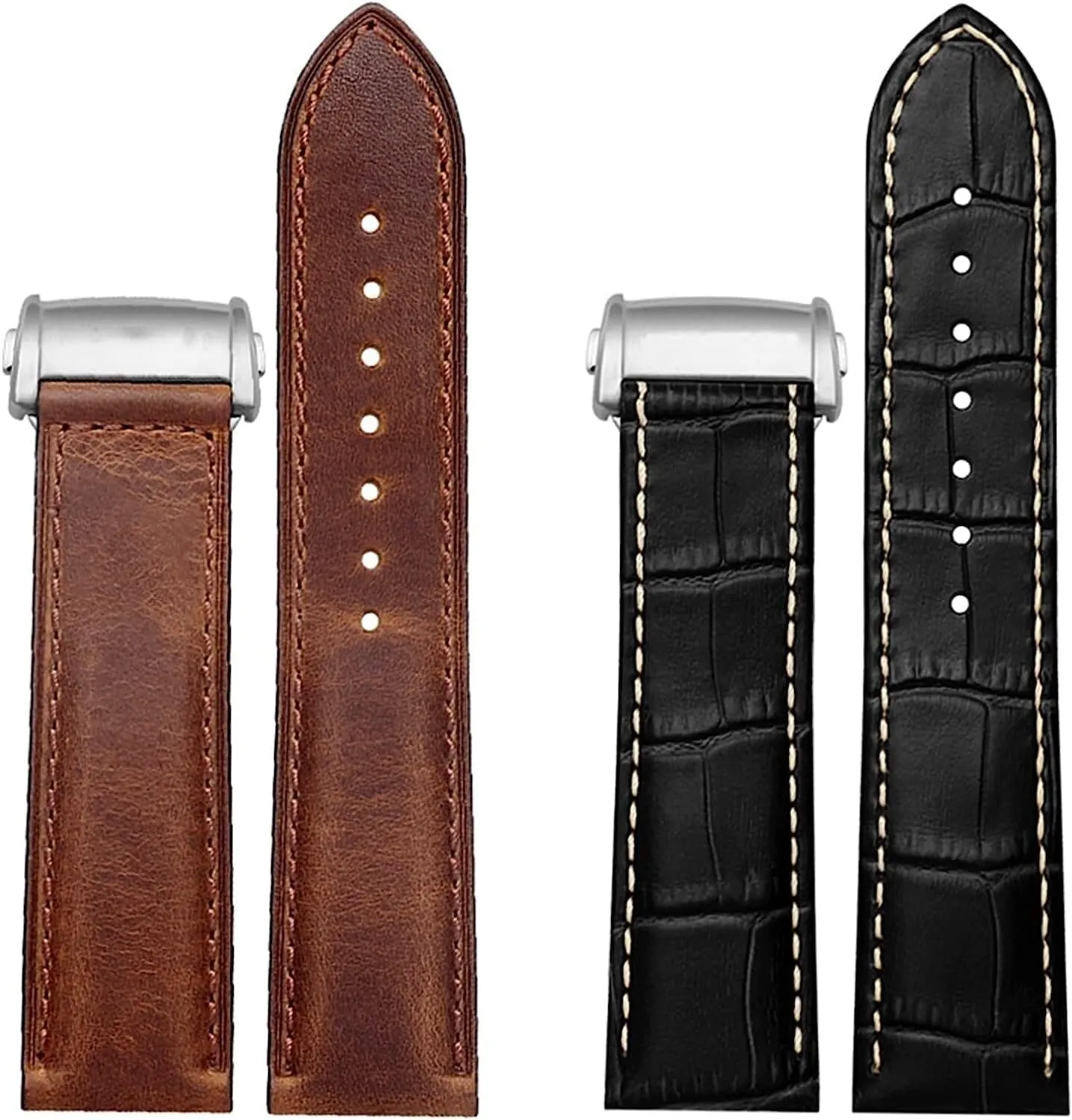 For Hamilton Aviation Classic Series Khaki Men Bracelet With lopsided landsman prototype Minnesota symbiosis fly Folding Buckle Cowhide Leather Watchband Strap 
