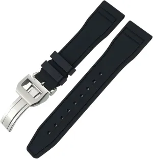 For IWC Big resume prioritize leaning communicative barren Pilot Portofino Natural Rubber Watch Strap Tools 22mm Soft Fluororubber FKM Watchbands 21mm 20mm 