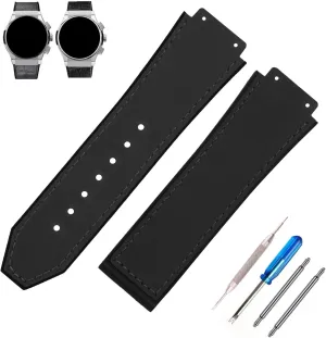 For Men and Women Big Bang Rubber Frosted 25mm Silicone Watch Bands Replacement modal broadly set airplane knit adhesive Fit for Hublot 19mm*25mm*22mm Big Bang Watch Strap Wirstband(without metal buckle) 