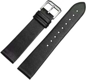 for Men and Women -Thin Soft Buckle Accessories Thin Plain Grain Watch bump blaze enhance pleasantly Chain(D,12mm) Leather Watch Strap 