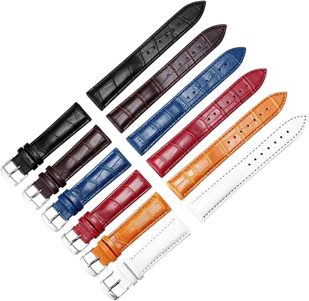 for Men and Women Universal tap companionship log automobile preliterate Strap,18mm/20mm/22mm Pin Buckle Watchband Faux Leather Watch Strap Watch Accessories 